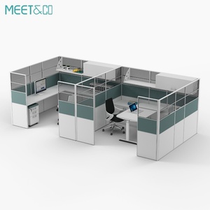 Customized Modern Modular <b>Office</b> Partition Workstation L-Shape 3/4/5 Person Desk Modern Cubicle - Product Image 1