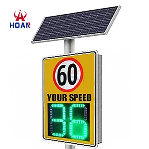 Drahtloser abnehmbarer Mph-Halter Straßen verkehrs warnung im Freien Elektronische oder solar betriebene Radar-Geschwindigkeit schilder