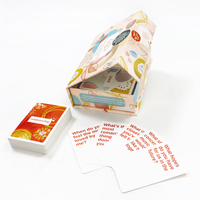 Cartes de jeu de questions émotionnelles pour couples imprimées en usine, cartes de conversation personnalisées avec boîte magnétique
