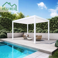 Pavillon de loisirs en aluminium imperméable et écologique pour jardin extérieur et cour de villa, taille personnalisable