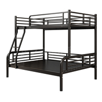 Lits superposés en acier pour appartement scolaire, lit double pour adultes et enfants avec armoire de rangement