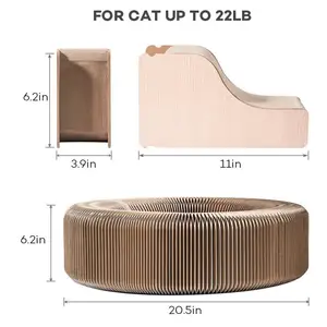 Dropshipping Foldable Convenient Cat Scratcher Durable Recyclable Interactive Cat Toy Magic Organ Cat Scratching Board