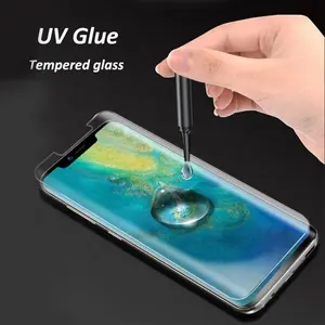 Good Quality UV Film For Huawei Mate 40 RS P40 Pro Nova 8 Pro 5G Full Coverage UV Tempered Glass Screen Protector