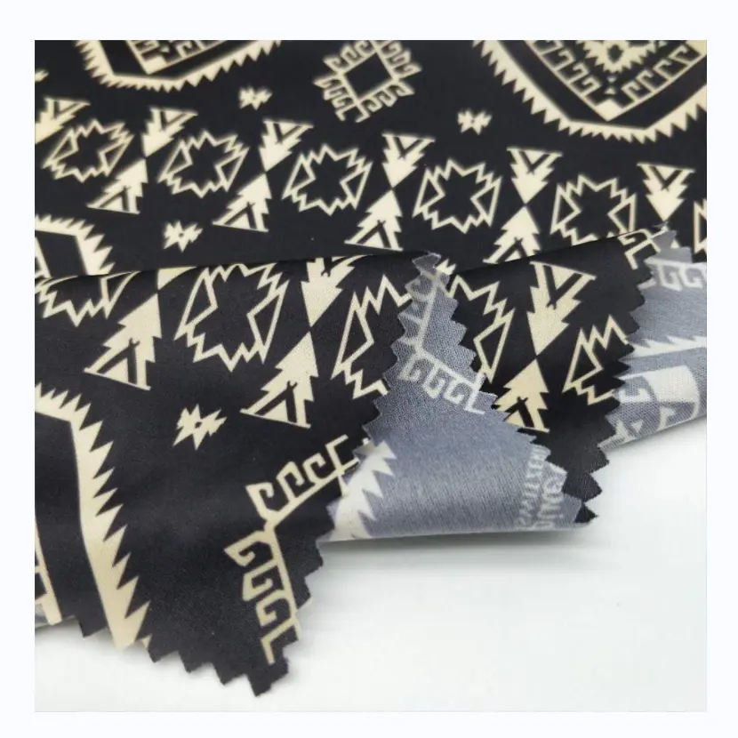 100% polyester 30D stretch print single jersey knit fabric