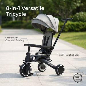 <span class=keywords><strong>Tricycle</strong></span> bébé ergonomique BEBELUX OEM/ODM 8 en 1 avec housse de siège lavable en machine, <span class=keywords><strong>tricycle</strong></span> évolutif multi-étapes pour tout-petits - Product Image 1