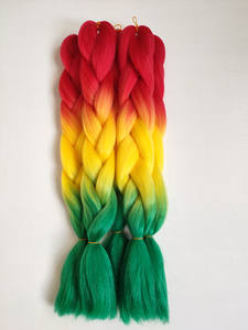 Nouvelles extensions de <span class=keywords><strong>cheveux</strong></span> synthétiques à haute température pour tresses au crochet, style Kinky Straight, 5 tons, tresses jumbo - Product Image 6