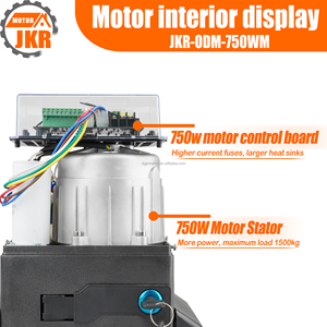 Moteur de porte coulissante automatique robuste 750W Kit d'ouverture 1500KG <span class=keywords><strong>4m</strong></span> 12mm crémaillère Tuya WiFi verrouillage du clavier avertissement hôtels Villas - Product Image 3