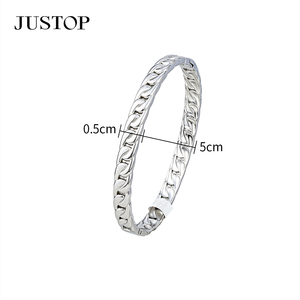 Bangles OEM/OEM custom waterproof stainless steel Gold plating Fashion Jewelry hypoallergenic supplies cuff bracelet bangle - Product Image 6