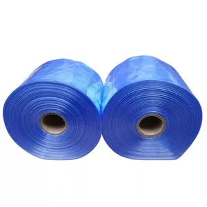 Grosir Transparan Kemasan Bahan Baku Biru PVC Shrink Wrap Film Roll untuk Dijual