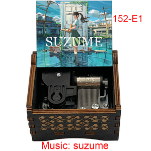Boîte à musique vintage à manivelle avec mécanisme Sankyo, inspirée de l'anime japonais <span class=keywords><strong>Suzume</strong></span> <span class=keywords><strong>No</strong></span> <span class=keywords><strong>Tojimari</strong></span>, cadeau pour petite amie, décoration d'intérieur - Product Image 1