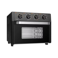 Four à frire à air avec minuterie mécanique en acier inoxydable 23L Four de cuisine multifonctionnel pour rôtir et cuire