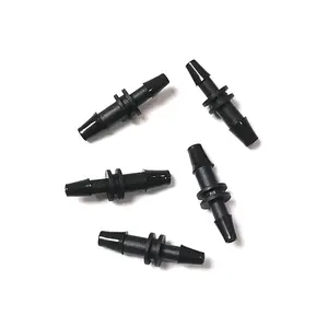 Wholesale Natural/White/Black PP 1/8" 5/32" Reducing Barbed Connector 2 Ways Union Straight Adapter Hose Barb Tube Fitting