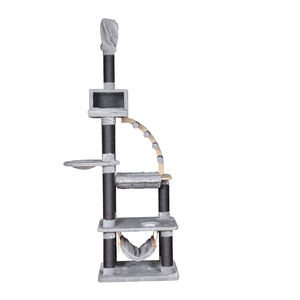 Poste <span class=keywords><strong>à</strong></span> gratter <span class=keywords><strong>chat</strong></span>, sol en acier inoxydable, se fixe <span class=keywords><strong>à</strong></span> plafond, base interactive, poste <span class=keywords><strong>à</strong></span> gratter - Product Image 2