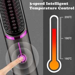 <span class=keywords><strong>Brosse</strong></span> lisseur à <span class=keywords><strong>cheveux</strong></span> portable ionique sans fil électrique et rechargeable Peigne à lisser les <span class=keywords><strong>cheveux</strong></span> sans fil - Product Image 3