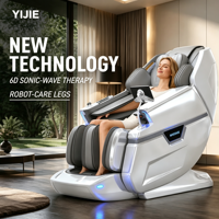 Fauteuil de massage à vibrations soniques avec diapason, pétrissage des tissus profonds, rail SL de 135 cm, airbags corps entier, fauteuil inclinable zéro gravité pour la maison