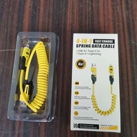Kabel Pengisian Daya Cepat Tipe C 4 in 1 yang Dapat Ditarik 1.5m Pengisi Daya Ponsel dengan Ladekabel Oplaadkabel Solusi Pengisian Daya Serbaguna