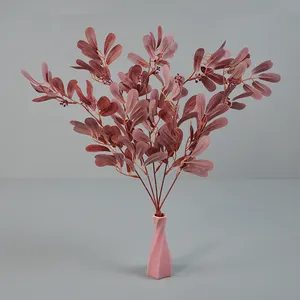 Wholesale Long Branch Flower Leaf Wall Hanging Plant Leaves For Wedding Decoration Real Touch Arrangement Artificial Leaves