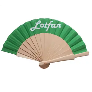 Promotional customized folding wooden hand fan