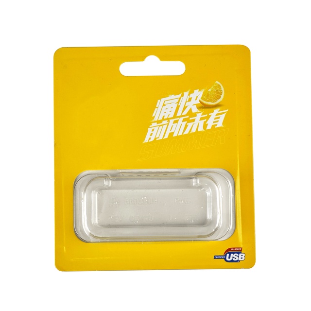 OEM PVC PET Clamshell Plastic Blister Packaging USB Electronic Product TRAPPED Coated Blistering case