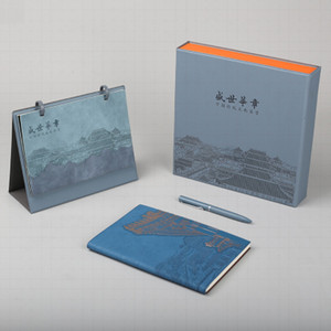 Juego de Regalo de Papelería Zhuorui 2026, Calendario de Escritorio/Mesa de Cuero con Diseño de Caballo, para Oficinas, Laminado e Impreso - Product Image 3
