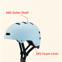 Casque de skateboard Worldcycle ZL-B007 - Coque en PC, mousse ABS/EPS, respirant, écologique, réglage par molette, doublure lavable, utilisation en intérieur