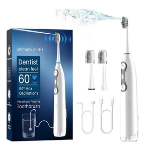 <span class=keywords><strong>Brosse</strong></span> à dents électrique oscillante à double moteur avancée à 60 degrés avec technologie de <span class=keywords><strong>jet</strong></span> ventilé pour un retrait supérieur de la plaque <span class=keywords><strong>dentaire</strong></span> - Product Image 2