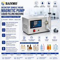Machine de remplissage de liquides à pompe magnétique à tête unique BANMO pour bureau, 1-6000 ml, avec minuterie numérique, pour parfum et huiles essentielles