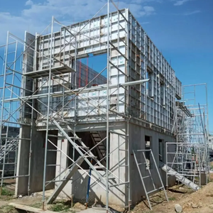 Système de coffrage en béton <span class=keywords><strong>pour</strong></span> la construction de maisons, avec des panneaux en aluminium préfabriqués, des colonnes métalliques et des étais - Product Image 1