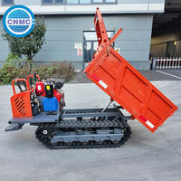 Mini tombereau chenillé agricole diesel, mini transporteur chenillé, mini tombereau chenillé de 1 tonne, chargeur de mini tombereau chenillé à vendre, neuf et d'occasion
