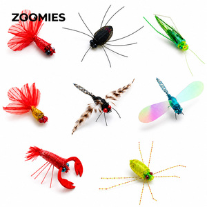 Cabezas de repuesto para la varita de juguete Hot Bionic Insect Cat con línea de pesca de 60 cm y señuelos de insectos hechos a mano surtidos para juegos de caza de gatos en interiores - Product Image 1