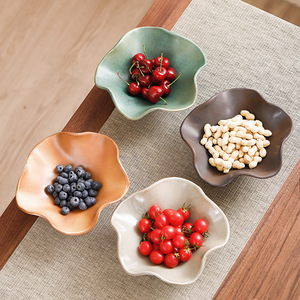 Juego de tazones de cerámica para frutas, color sólido, decoración para el hogar, plato para refrigerios, para usar en la sala de estar o mesa de café. - Product Image 4