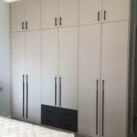 Armoire Modulaire à Fermeture Douce Minimaliste en MDF Blanc Appartement Espresso Ivoire Classique