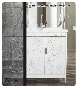 Lavabo en céramique de style moderne avec planche à laver en aluminium Lavabo intégré extérieur pour hôtels et salles de bains - Product Image 3