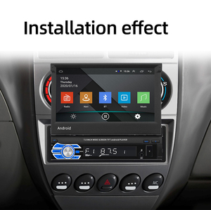 Écran tactile rabattable motorisé de 7 pouces dans l'unité de tête de tableau de bord Support de lien de miroir FM AUX USB SD autoradio - Product Image 3