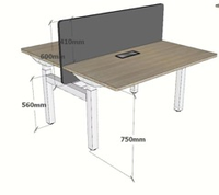 Ada moteur simple face à face Double siège électrique hauteur réglable ordinateur travail ergonomique debout bureau bureau poste de travail