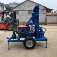 Foreuse rotative hydraulique portable pour puits d'eau, profondeur 150 m, avec démarrage électrique