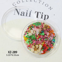3D Mini vraies fleurs sèches Nail Art Accessoires 3 couleurs DIY Nail Stickers avec mélange de pétales de fleurs