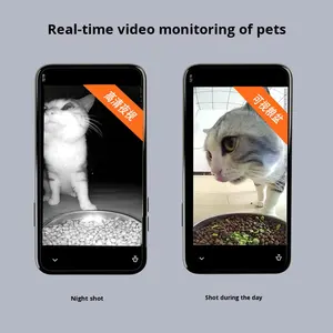 Alimentador automático 1080p HD vídeo Wifi <span class=keywords><strong>Pet</strong></span> com visão noturna sólido padrão tigelas para gatos e cães carga fonte de energia - Product Image 3