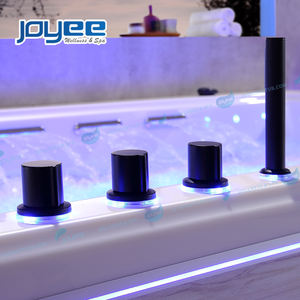 Baignoire balnéo d'angle JOYEE haut de gamme pour 2 personnes avec cascade LED romantique et massage ERC à 3 côtés - Product Image 5