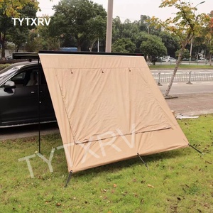 TYTXRV UV Blocker Motorhome <span class=keywords><strong>Camping</strong></span> Trailer Canopy Shelter W2.5 * H2.2MSun Shade Brown Mesh Rv Side Auvent Sunshade tissu - Product Image 1