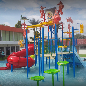 <span class=keywords><strong>Parc</strong></span> aquatique pour enfants, maison de toboggan, équipement de <span class=keywords><strong>parc</strong></span> de pulvérisation en fibre de verre - Product Image 1