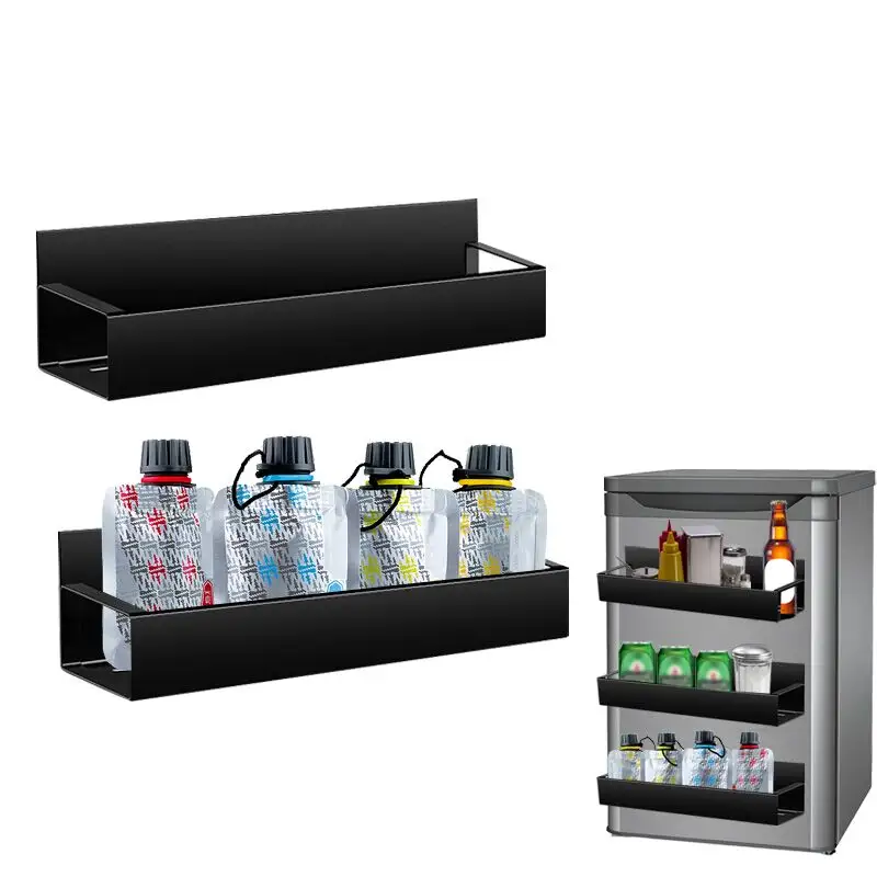 New 4 pcs pack moveable fridge storage organizer strong magnetic spice racks for refrigerator kitchen