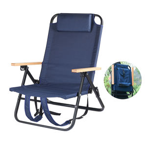 Outdoor Furniture Metal 4 Position Adjustable <b>Backrest</b> Premium Folding Chair Camping With Carrying Bag - Product Image 1