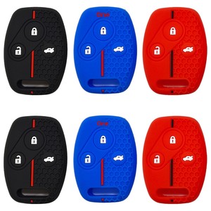 Funda de Silicona de Alta Gama con Diseño de Panal de Abeja para Llaves Planas de 3 Botones y Llaves Inteligentes de Accord, Civic, CR-V y <span class=keywords><strong>Odyssey</strong></span> - Product Image 5