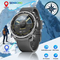 Montre connectée SENBONO MAX88 pour hommes - Montre connectée GPS six étoiles |   Montre connectée de fitness avec écran AMOLED HD, appels sans fil, étanchéité 5ATM