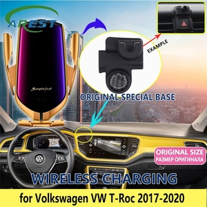 Supporto per Telefono da Auto per <span class=keywords><strong>Volkswagen</strong></span> VW <span class=keywords><strong>T</strong></span>-Roc TRoc <span class=keywords><strong>T</strong></span> Roc 2017 2018 2019 2020, Supporto per Telefono da Bocchetta dell'Aria, Accessori per iPhone - Product Image 1