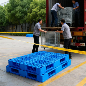 Palettes de grille double face en plastique, 1200*1000*150mm, utilisées pour les entrepôts de supermarchés et les palettes industrielles surélevées en usine - Product Image 2