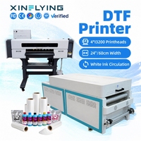 Nouvelle imprimante DTF XinFlying I3200 avec circulation d'encre blanche et purificateur de fumée intégré, prend en charge l'impression 9 couleurs