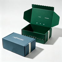 Boîtes d'expédition en carton ondulé personnalisées avec logo, bande déchirable, imprimées en couleur, auto-adhésives, avec fermeture éclair, pour maquillage et chapeaux