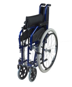 Silla de Ruedas Funcional y Cómoda de Acero Azul AOLIKE con Certificación CE e ISO, Precio de Fábrica, para Personas con Discapacidad - Product Image 3